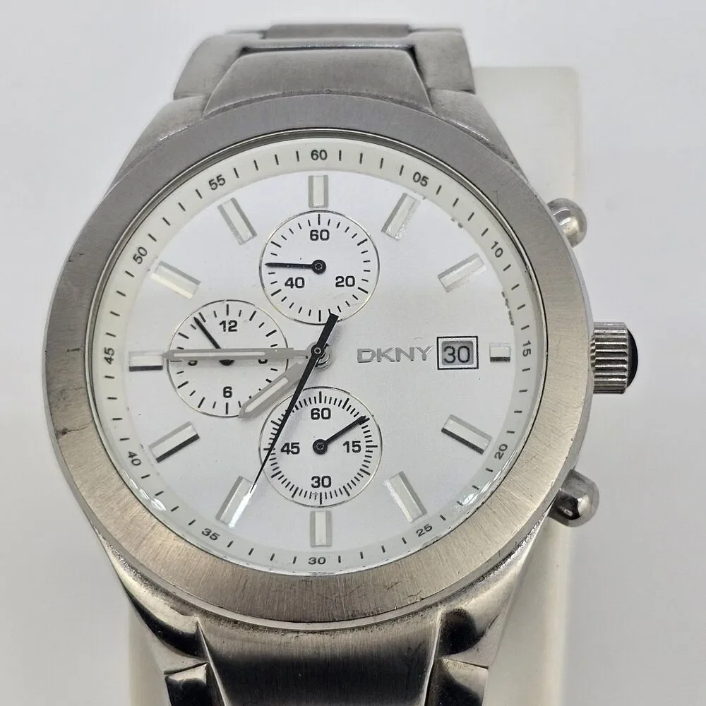 DKNY Men's Watch 38MM Gray Dial Date Gray Bracelet‎ Band 6